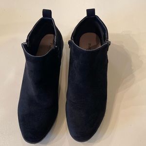 Black Faux Suede Ankle Booties - Pierre Dumas - Size 8.5